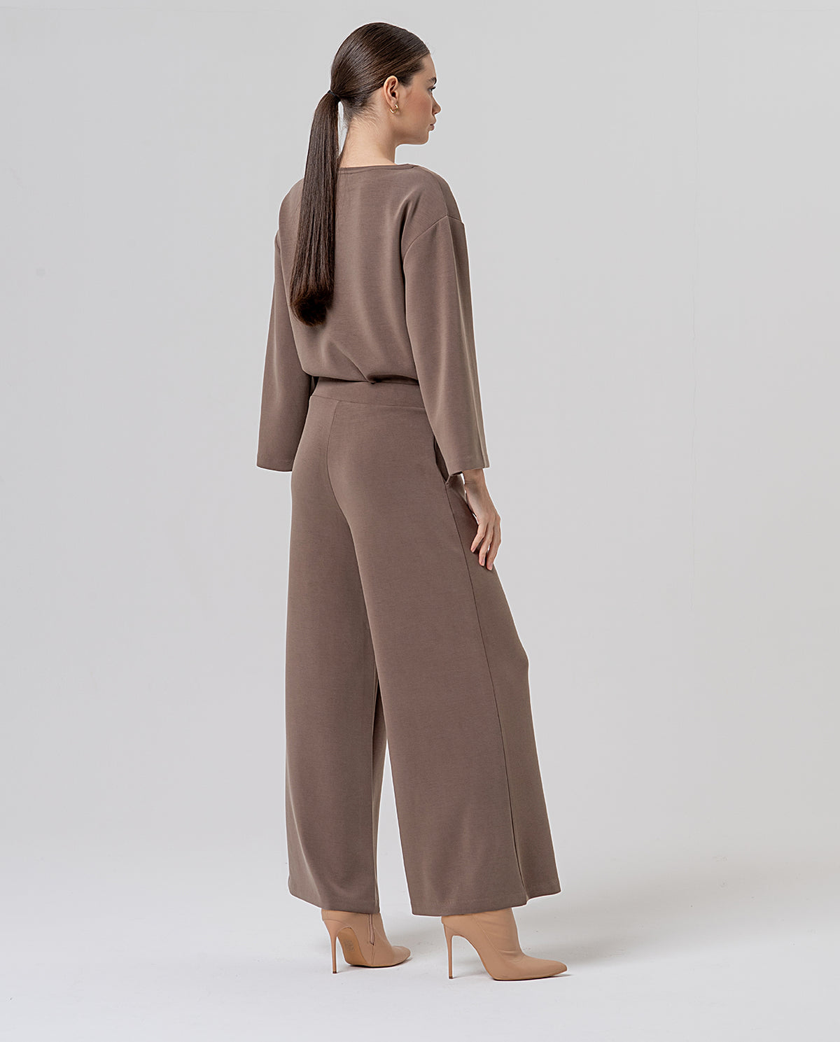Wide leg trousers Taupe