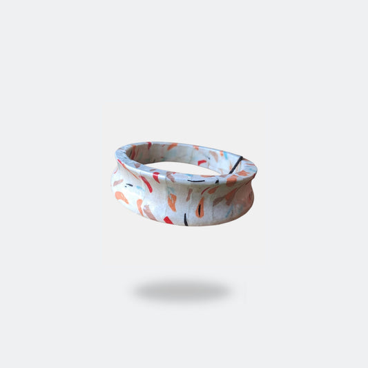 Wooden print bracelet White