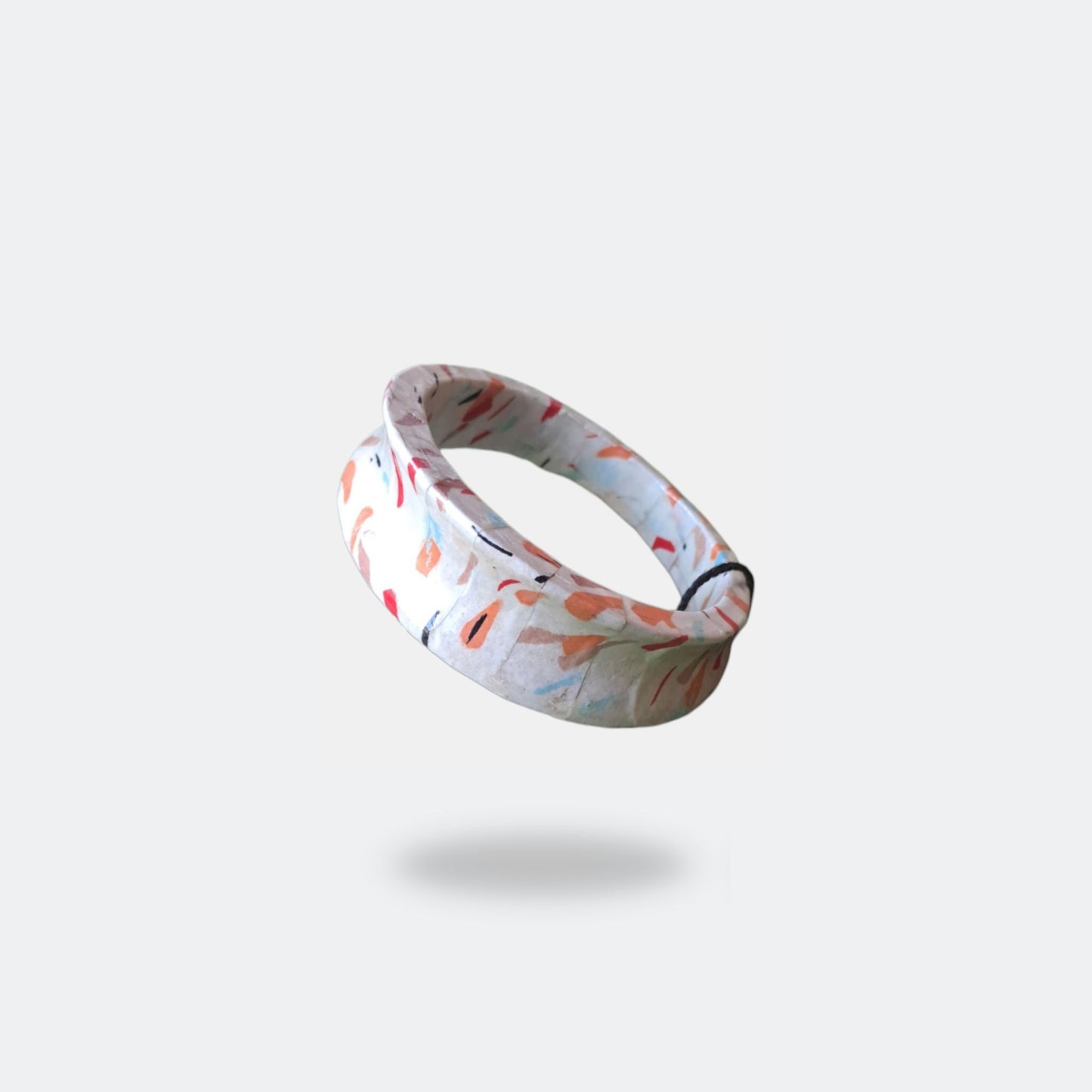 Wooden print bracelet White