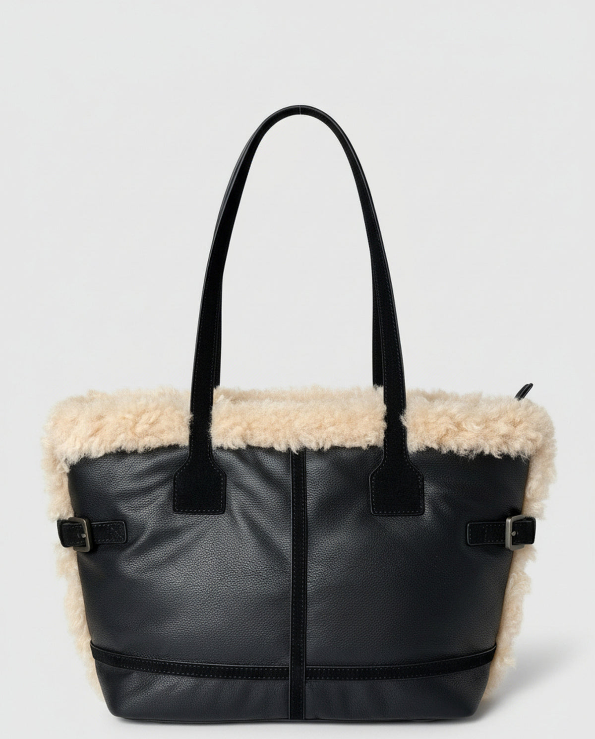 Woven shoulder bag Black
