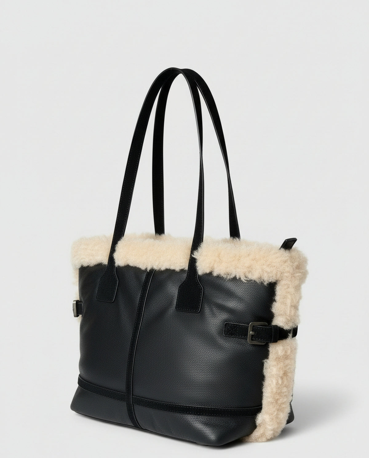 Woven shoulder bag Black
