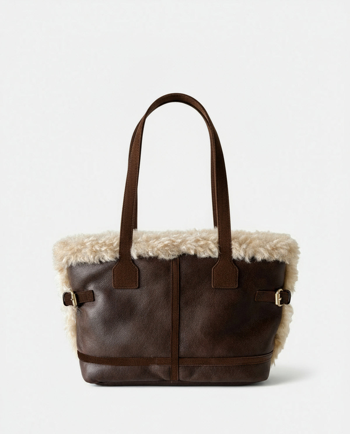 Woven shopper bag Brown