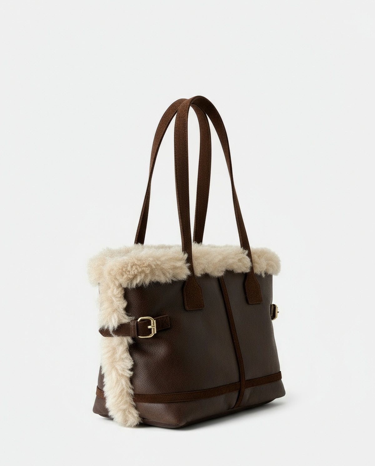 Woven shopper bag Brown