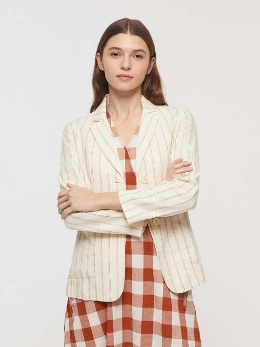 Blazer linen stripes