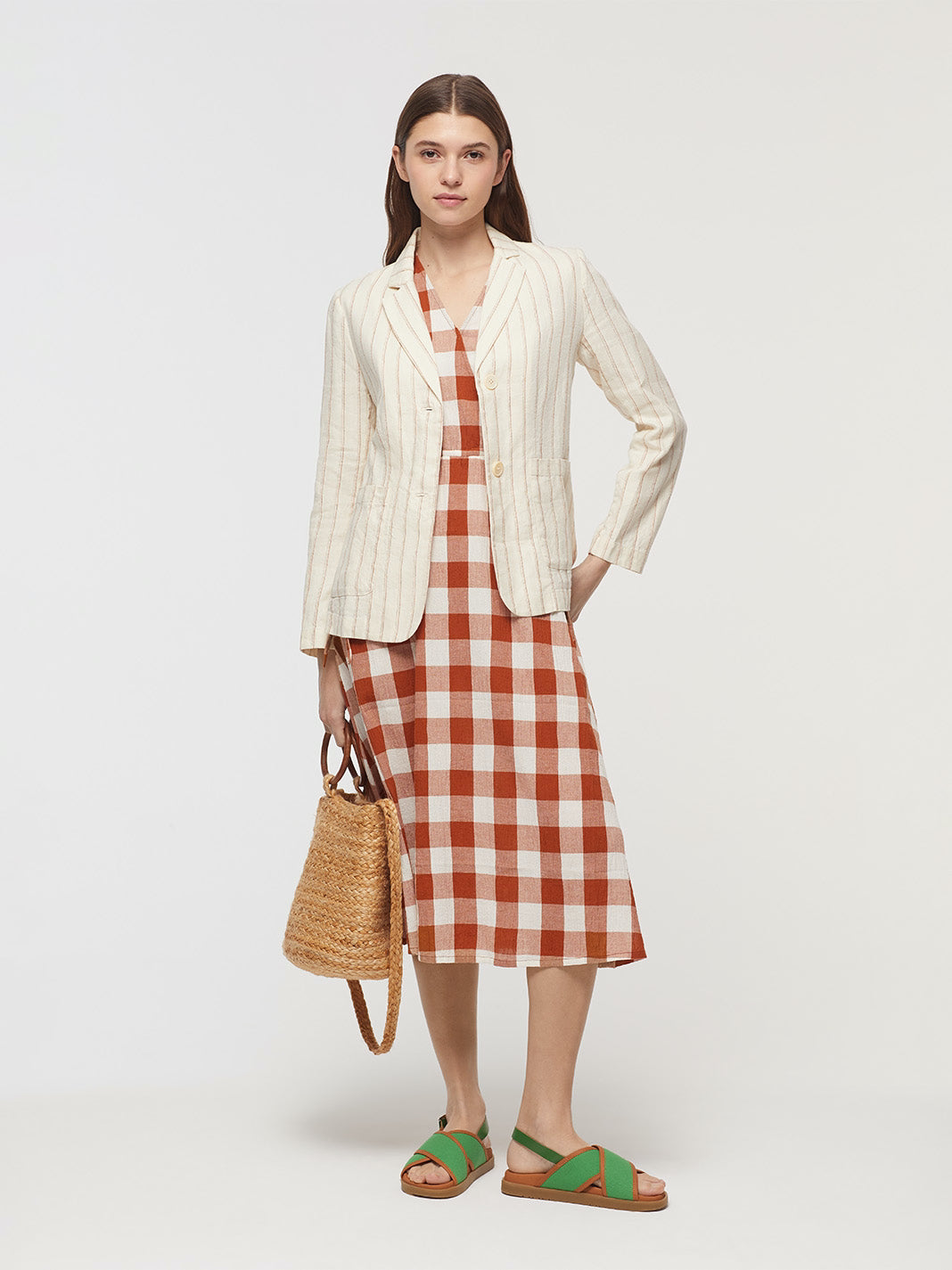 Blazer linen stripes