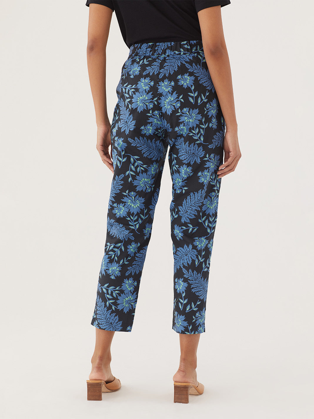 Night Flower poplin trousers