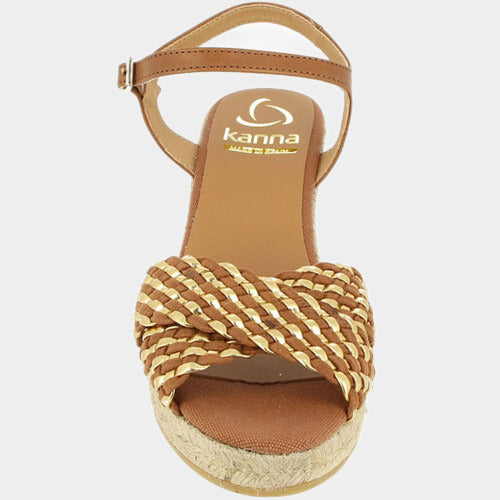 Wedge sandals gold