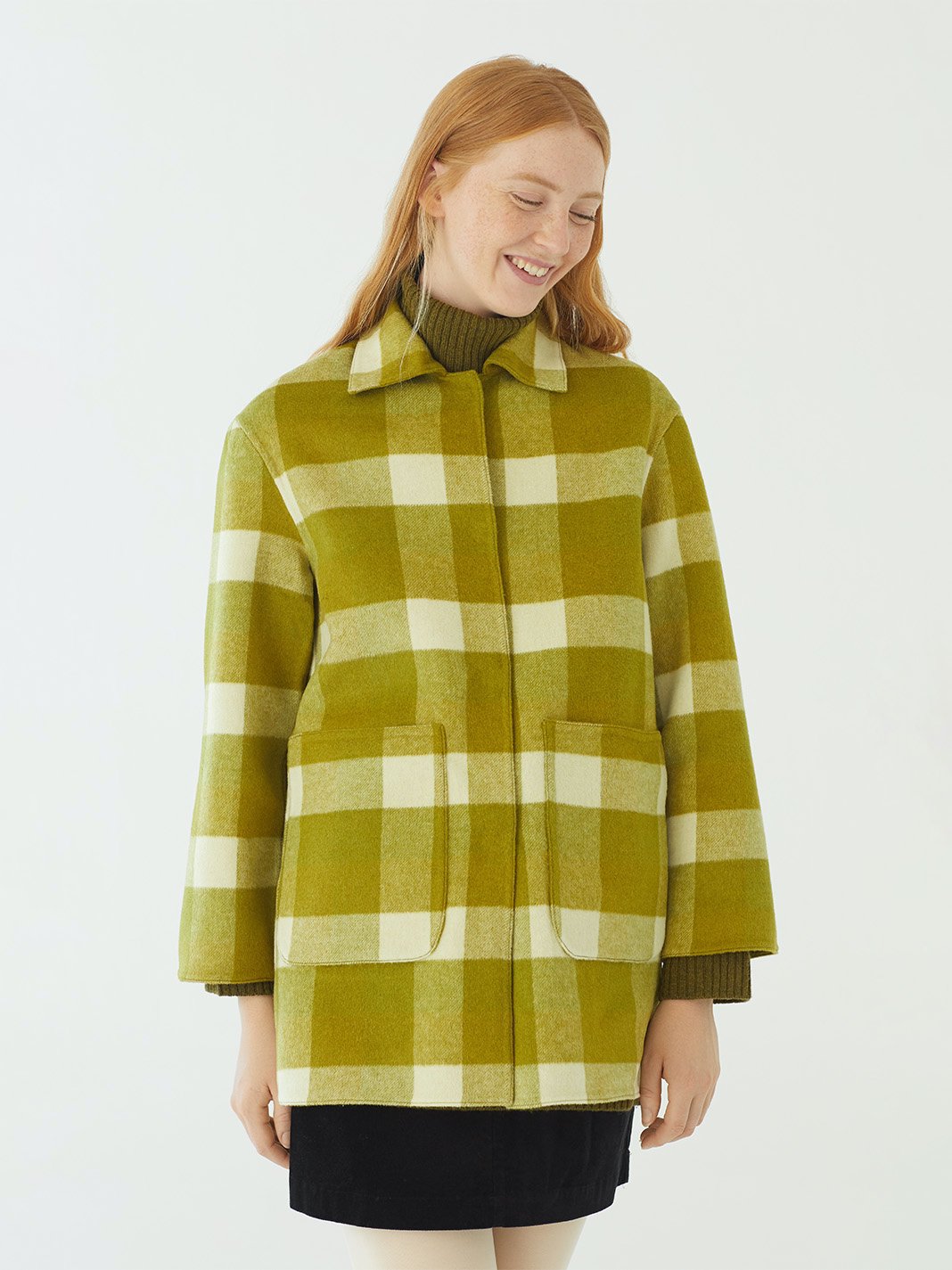 Wool check jacket