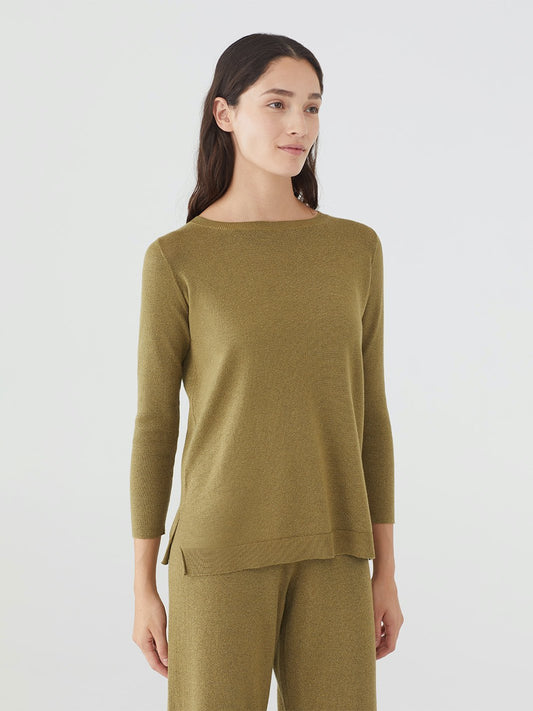Boat neckline sweater